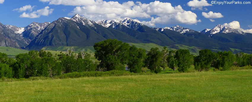 A view from U.S. Highway 89 in Paradise Valley Montana