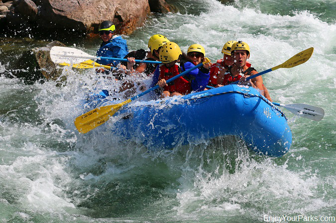 White water rafting in the Gallatin River Canyon Montana