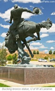 Bucking bronco statue, University of Wyoming at Laramie